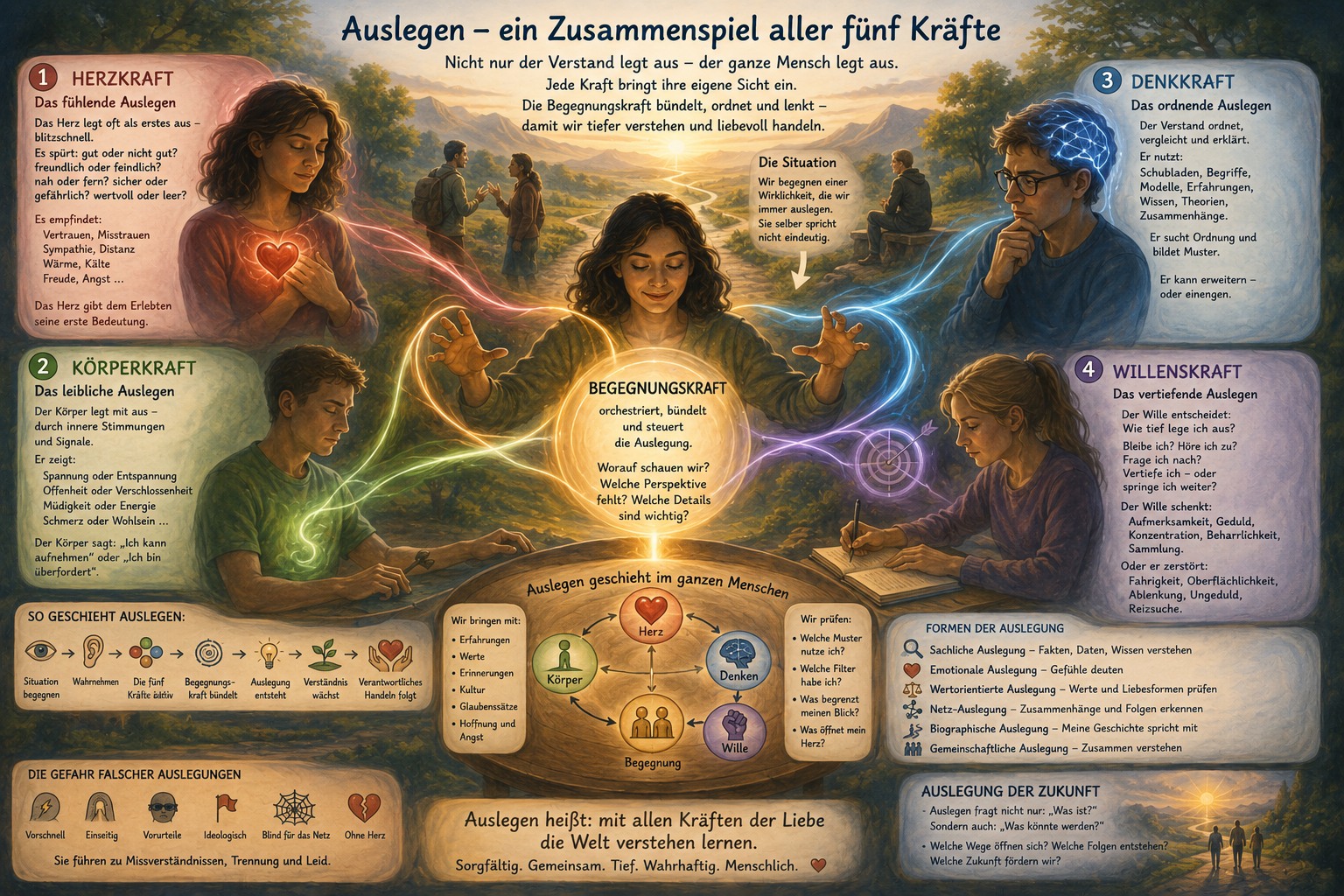 Mit fünf Kräften auslegen Mit fünf Kräften auslegen