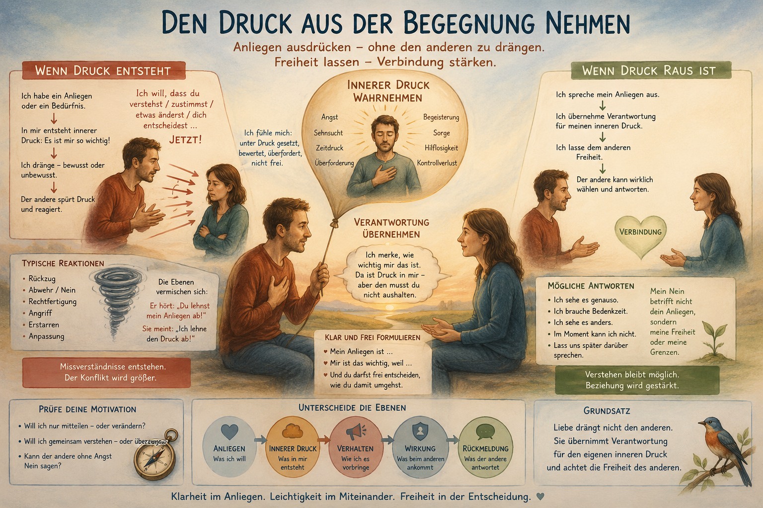 Druck aus Gesprächen nehmen Druck aus Gesprächen nehmen