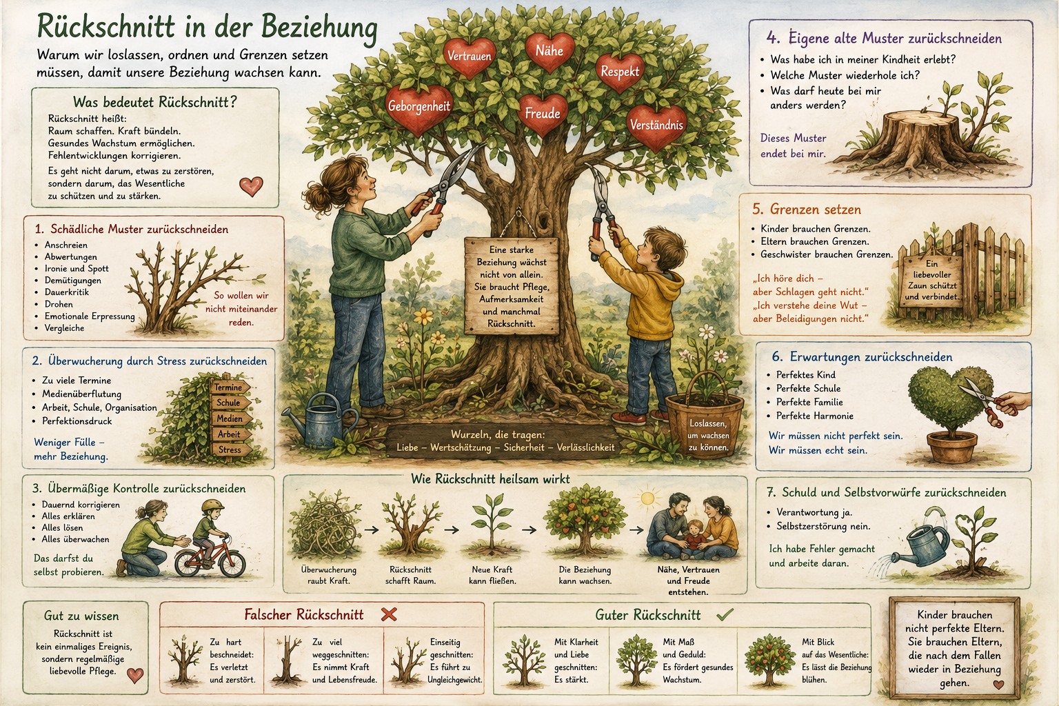 Was muss in der Erziehung zurückgeschnitten werden? Was muss in der Erziehung zurückgeschnitten werden?