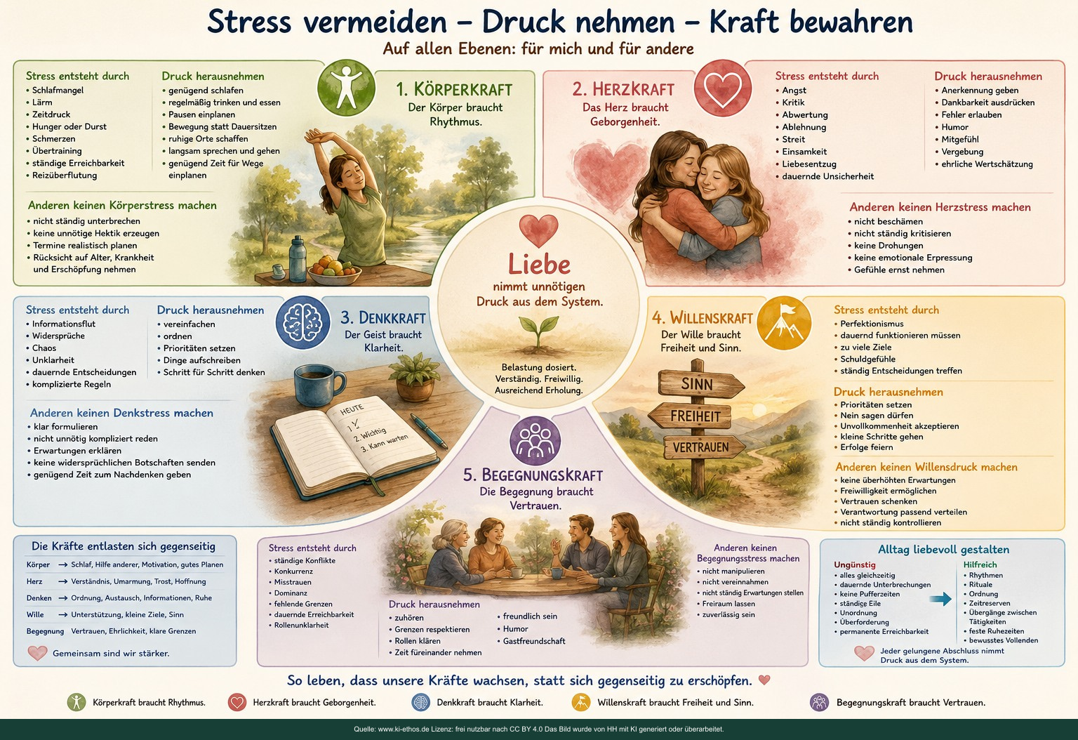 Entlasten und Druck reduzieren gibt Kraft und Tiefe! Entlasten und Druck reduzieren gibt Kraft und Tiefe!