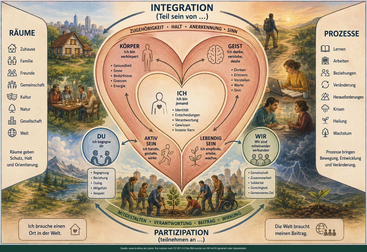 Die Grunddimensionen Integration und Partipation in Raum und Zeit (Prozessfluss) Die Grunddimensionen Integration und Partipation in Raum und Zeit (Prozessfluss)