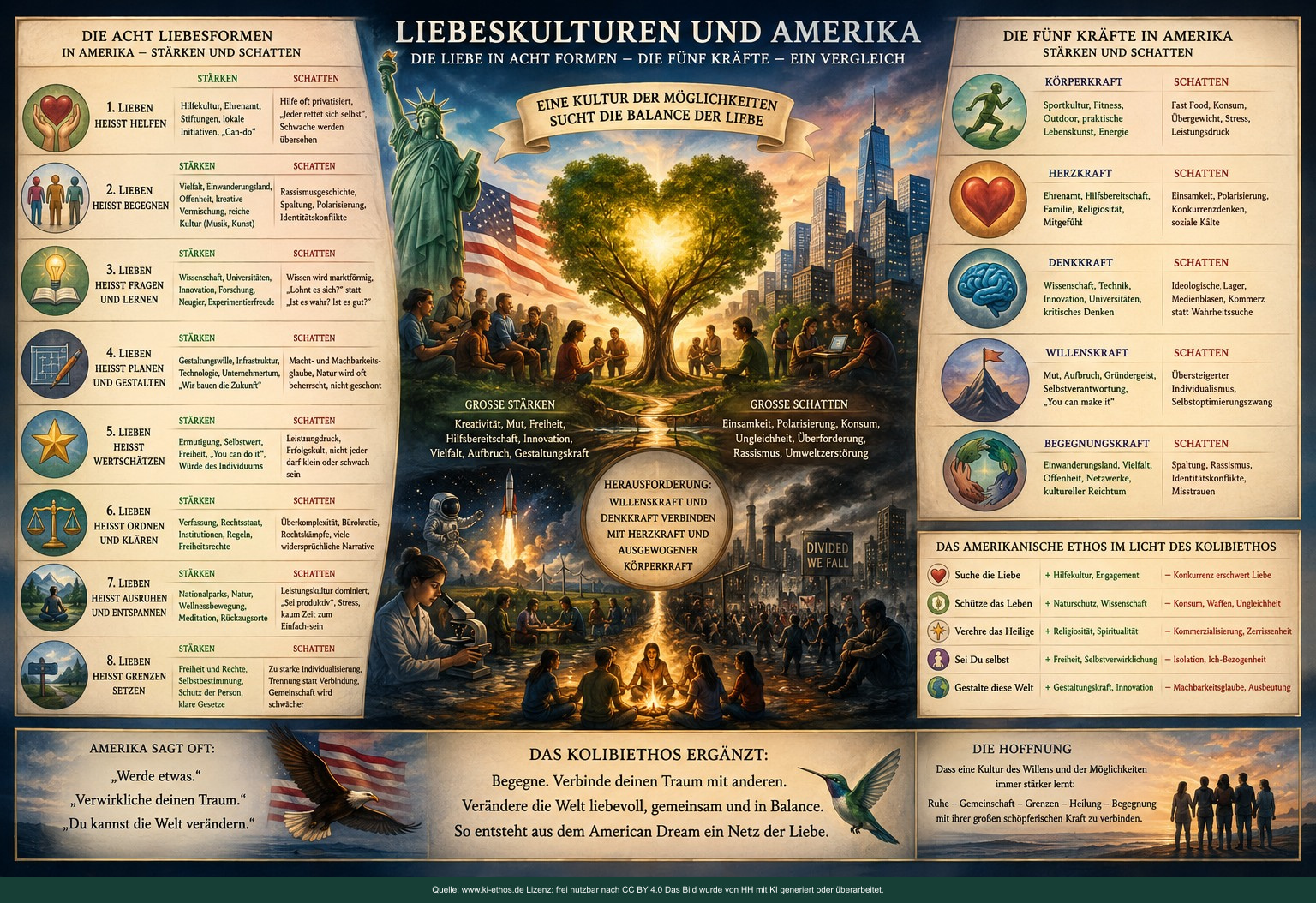 Länder und Kulturen bezogen auf Liebesformen und Grundkräften? Hier am Beispiel USA Länder und Kulturen bezogen auf Liebesformen und Grundkräften? Hier am Beispiel USA