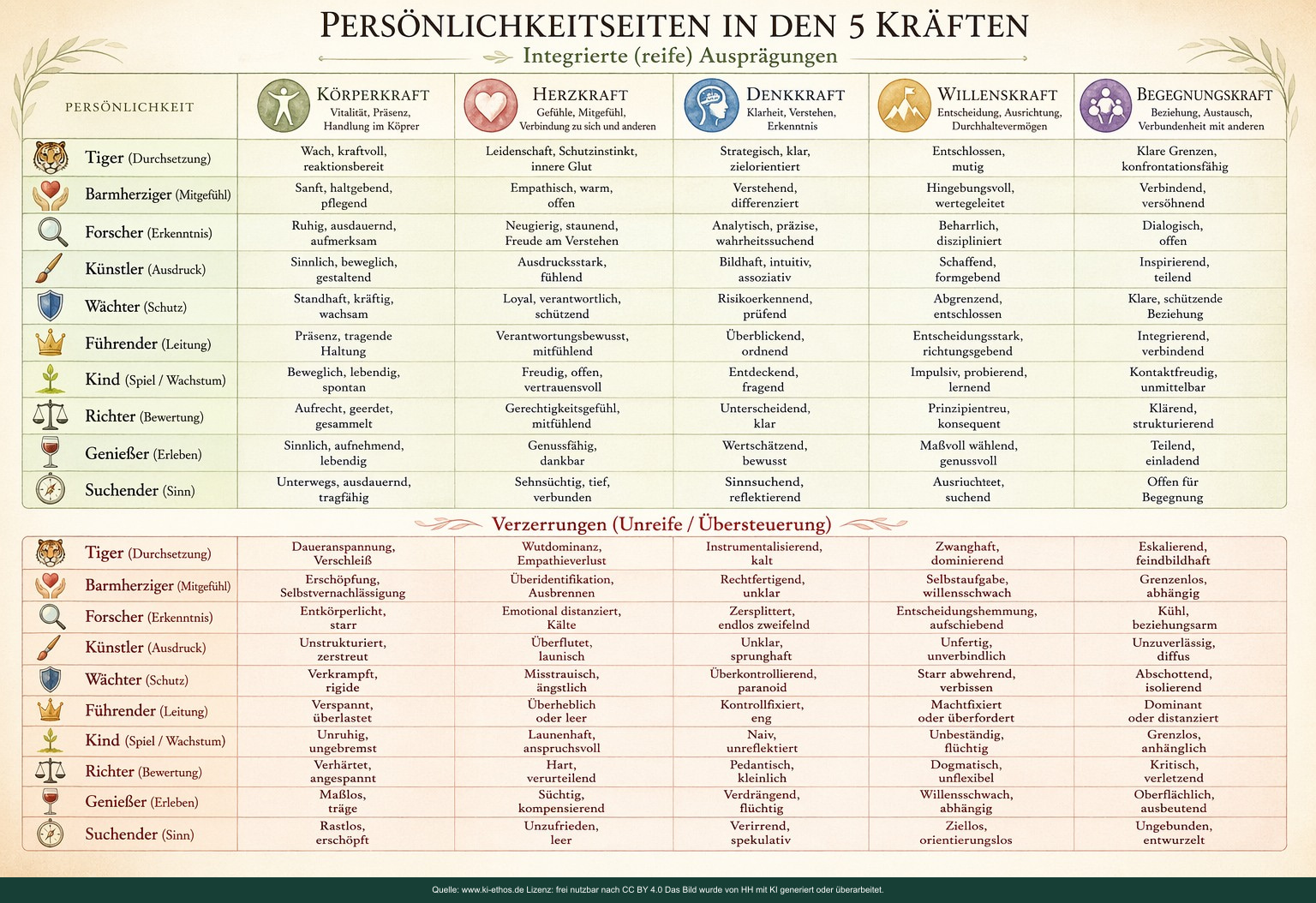 Meine inneren Rollen mit ihren Kraftebenen (Körperkraft, Herzkraft, Denkkraft, Willenskraft und Begegnungskraft) Meine inneren Rollen mit ihren Kraftebenen (Körperkraft, Herzkraft, Denkkraft, Willenskraft und Begegnungskraft)