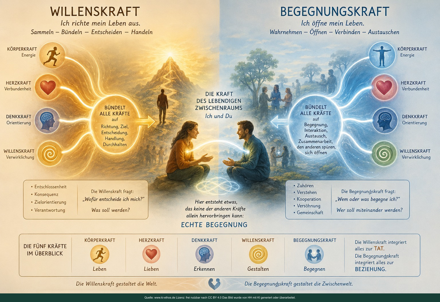 Willenskraft und Begegnungskraft ähneln sich und sind dennoch sehr verschieden! Willenskraft und Begegnungskraft ähneln sich und sind dennoch sehr verschieden!