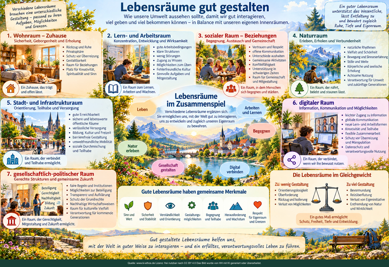 Vergleich von Wohnraum, Lern- und Arbeitsraum, sozialem Raum, Naturraum, Stadt, digitalem und gesellschaftlich-politischem Raum Vergleich von Wohnraum, Lern- und Arbeitsraum, sozialem Raum, Naturraum, Stadt, digitalem und gesellschaftlich-politischem Raum