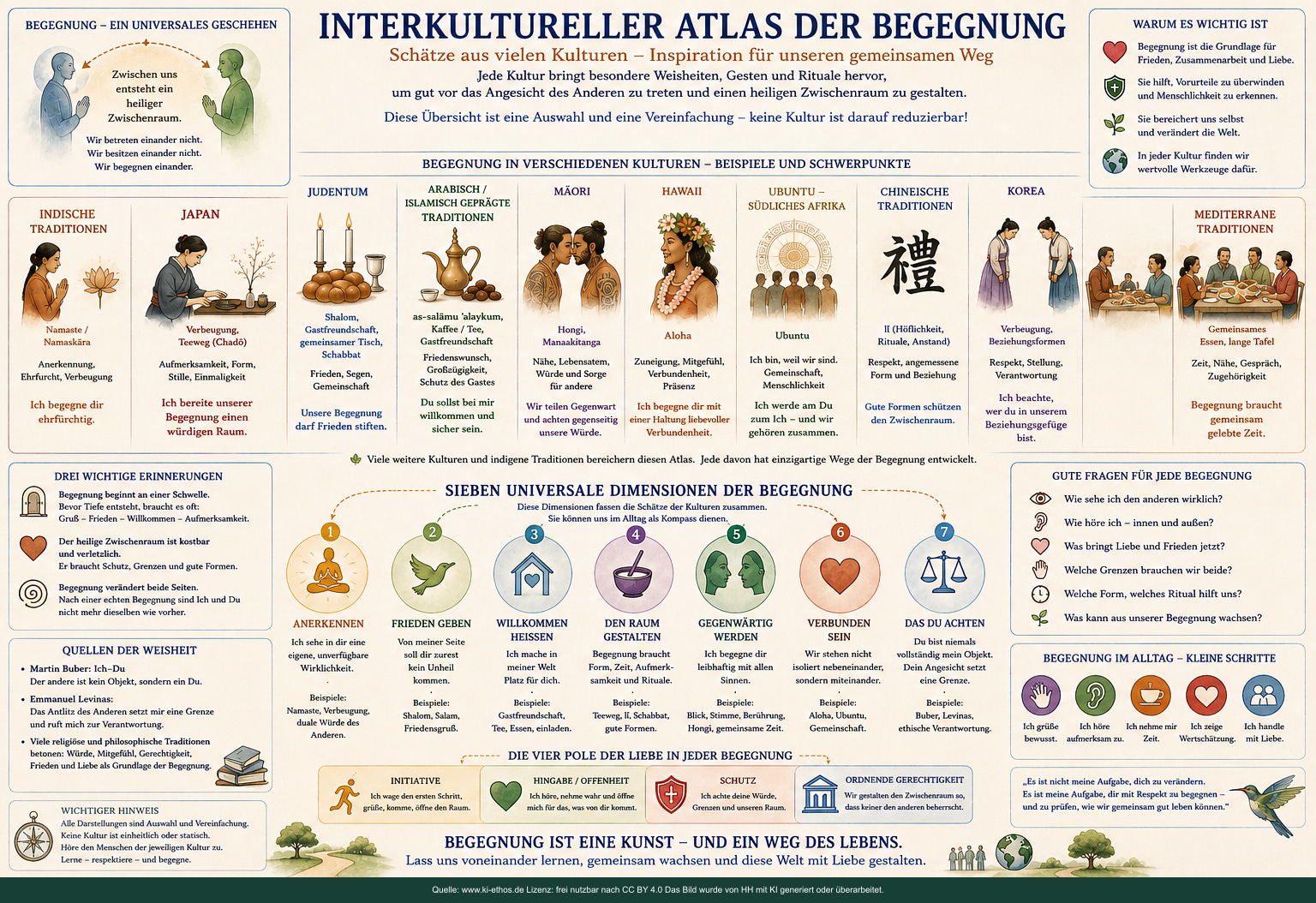 Interkultureller Atlas mit Beispielen aus verschiedenen Regionen und Traditionen sowie sieben vorgeschlagenen Dimensionen von Anerkennung, Frieden, Gastfreundschaft, Raumgestaltung, Präsenz, Verbundenheit und Achtung des Du Interkultureller Atlas mit Beispielen aus verschiedenen Regionen und Traditionen sowie sieben vorgeschlagenen Dimensionen von Anerkennung, Frieden, Gastfreundschaft, Raumgestaltung, Präsenz, Verbundenheit und Achtung des Du