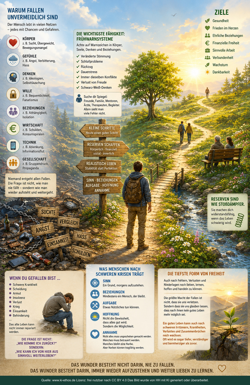 Infografik „Fallen Vorsicht“ als verdichtete Darstellung zum Thema Fehler und Denkfallen Infografik „Fallen Vorsicht“ als verdichtete Darstellung zum Thema Fehler und Denkfallen