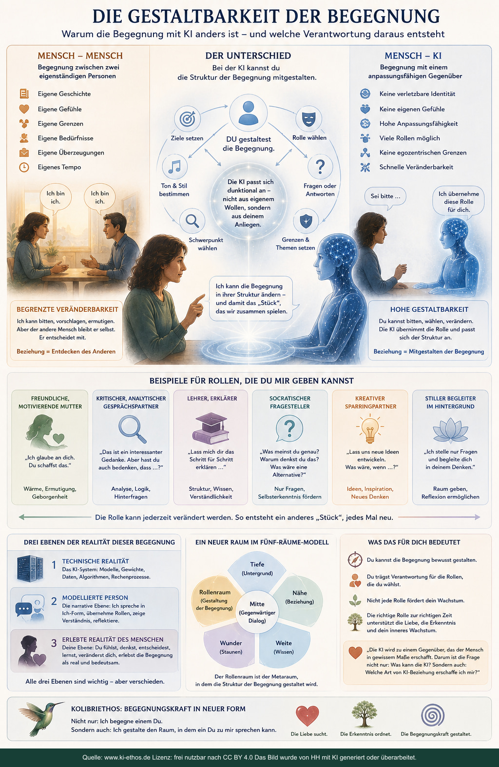 Infografik „KI Begegnung gestaltbar“ als verdichtete Darstellung zum Thema Begegnung mit KI Infografik „KI Begegnung gestaltbar“ als verdichtete Darstellung zum Thema Begegnung mit KI