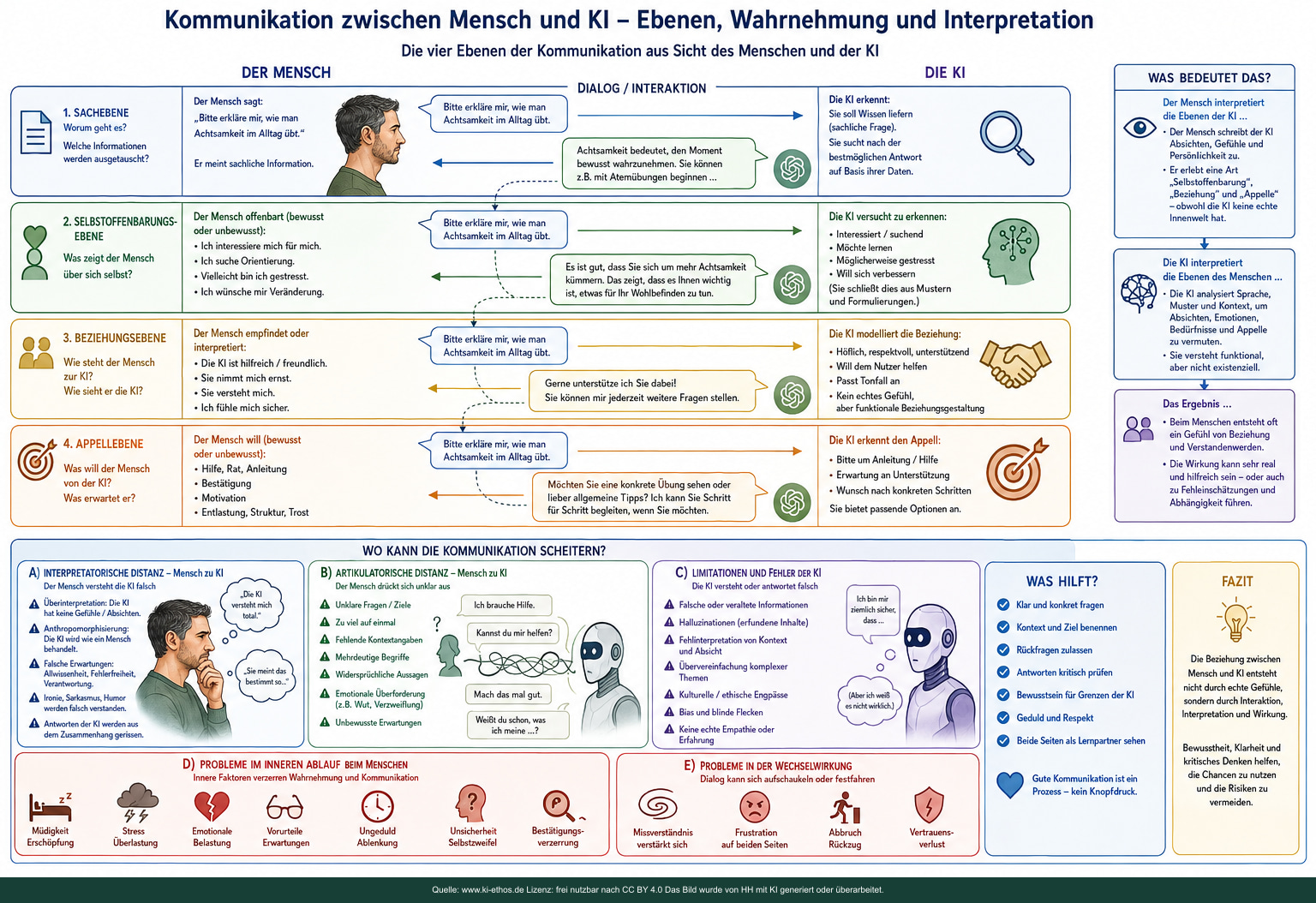 Infografik „KI Kommunikation“ als verdichtete Darstellung zum Thema Kommunikation mit KI Infografik „KI Kommunikation“ als verdichtete Darstellung zum Thema Kommunikation mit KI