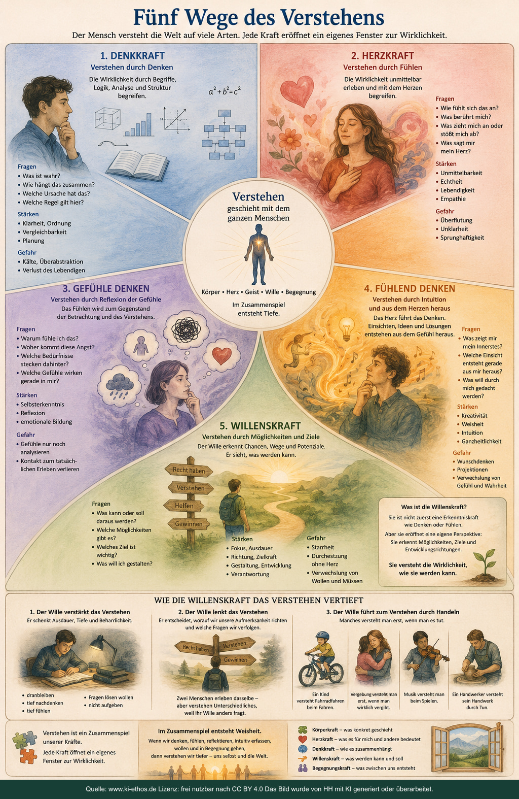 Infografik „Kraft Form Verstehen Denken Wege“ als verdichtete Darstellung zum Thema Verstehen und Aufmerksamkeit Infografik „Kraft Form Verstehen Denken Wege“ als verdichtete Darstellung zum Thema Verstehen und Aufmerksamkeit