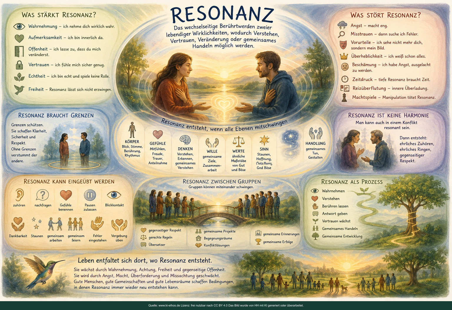 Infografik „Kraft Liebesform Resonanz“ als verdichtete Darstellung zum Thema Digitale Begegnung Infografik „Kraft Liebesform Resonanz“ als verdichtete Darstellung zum Thema Digitale Begegnung