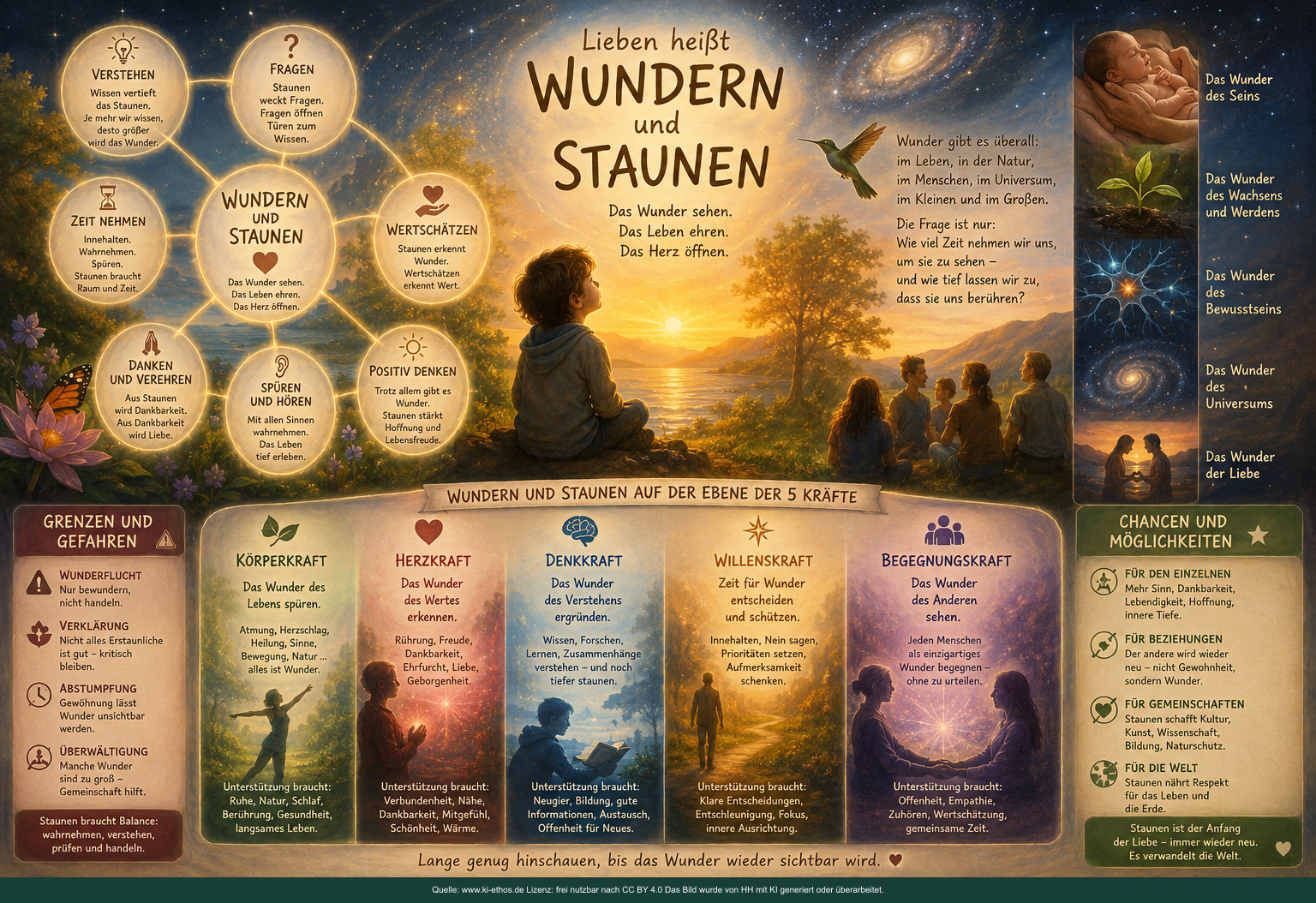 Infografik „Lieben staunen“ als verdichtete Darstellung zum Thema Staunen und Werden Infografik „Lieben staunen“ als verdichtete Darstellung zum Thema Staunen und Werden