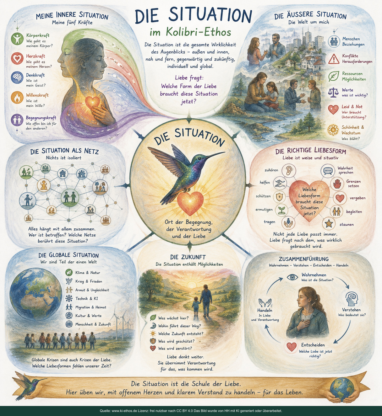 Infografik „Situation“ als verdichtete Darstellung zum Thema Ethos, Netze und Situation Infografik „Situation“ als verdichtete Darstellung zum Thema Ethos, Netze und Situation