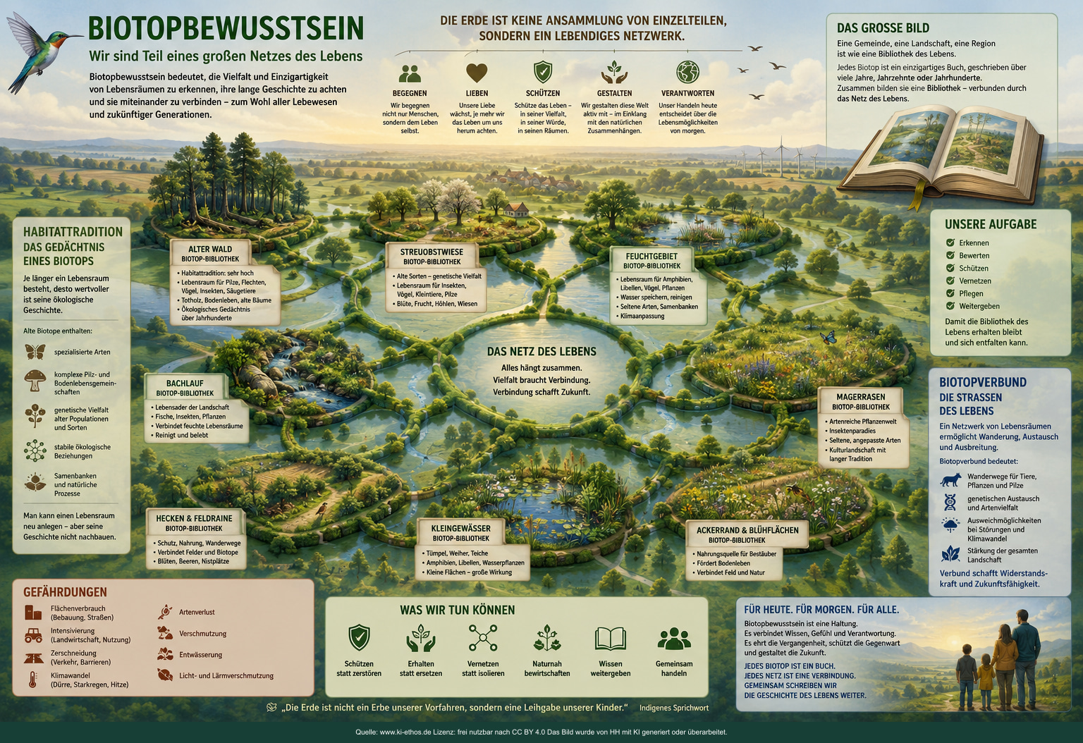 Infografik „Umwelt Biotop Bewusstsein“ als verdichtete Darstellung zum Thema Ökologische Lebensräume Infografik „Umwelt Biotop Bewusstsein“ als verdichtete Darstellung zum Thema Ökologische Lebensräume