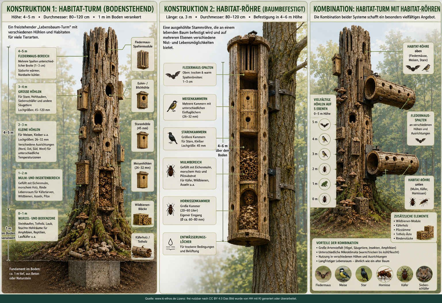 Infografik „Umwelt HabitatTurm01“ als verdichtete Darstellung zum Thema Ökologische Lebensräume Infografik „Umwelt HabitatTurm01“ als verdichtete Darstellung zum Thema Ökologische Lebensräume