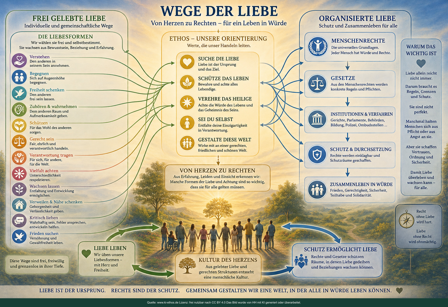Infografik „Wege der Liebe Situation Organisation“ als verdichtete Darstellung zum Thema Gesellschaftliche Ordnung Infografik „Wege der Liebe Situation Organisation“ als verdichtete Darstellung zum Thema Gesellschaftliche Ordnung