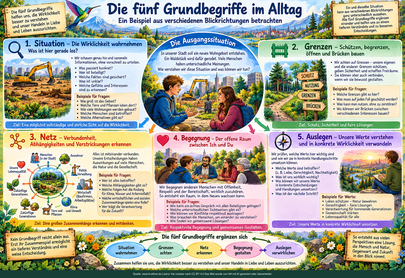 Ein städtischer Zielkonflikt lässt sich aus fünf Blickrichtungen prüfen. Ein städtischer Zielkonflikt lässt sich aus fünf Blickrichtungen prüfen.