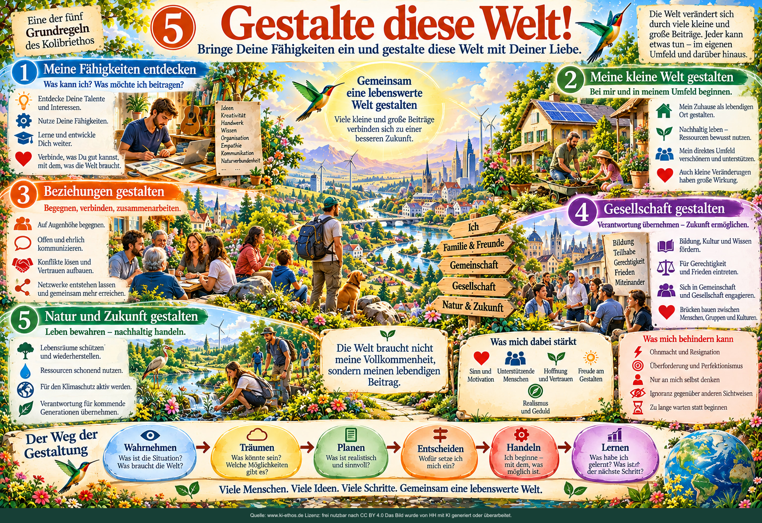 Menschen gestalten auf vielfältige Weise ihr Umfeld, Beziehungen, Gesellschaft, Natur und Zukunft. Menschen gestalten auf vielfältige Weise ihr Umfeld, Beziehungen, Gesellschaft, Natur und Zukunft.