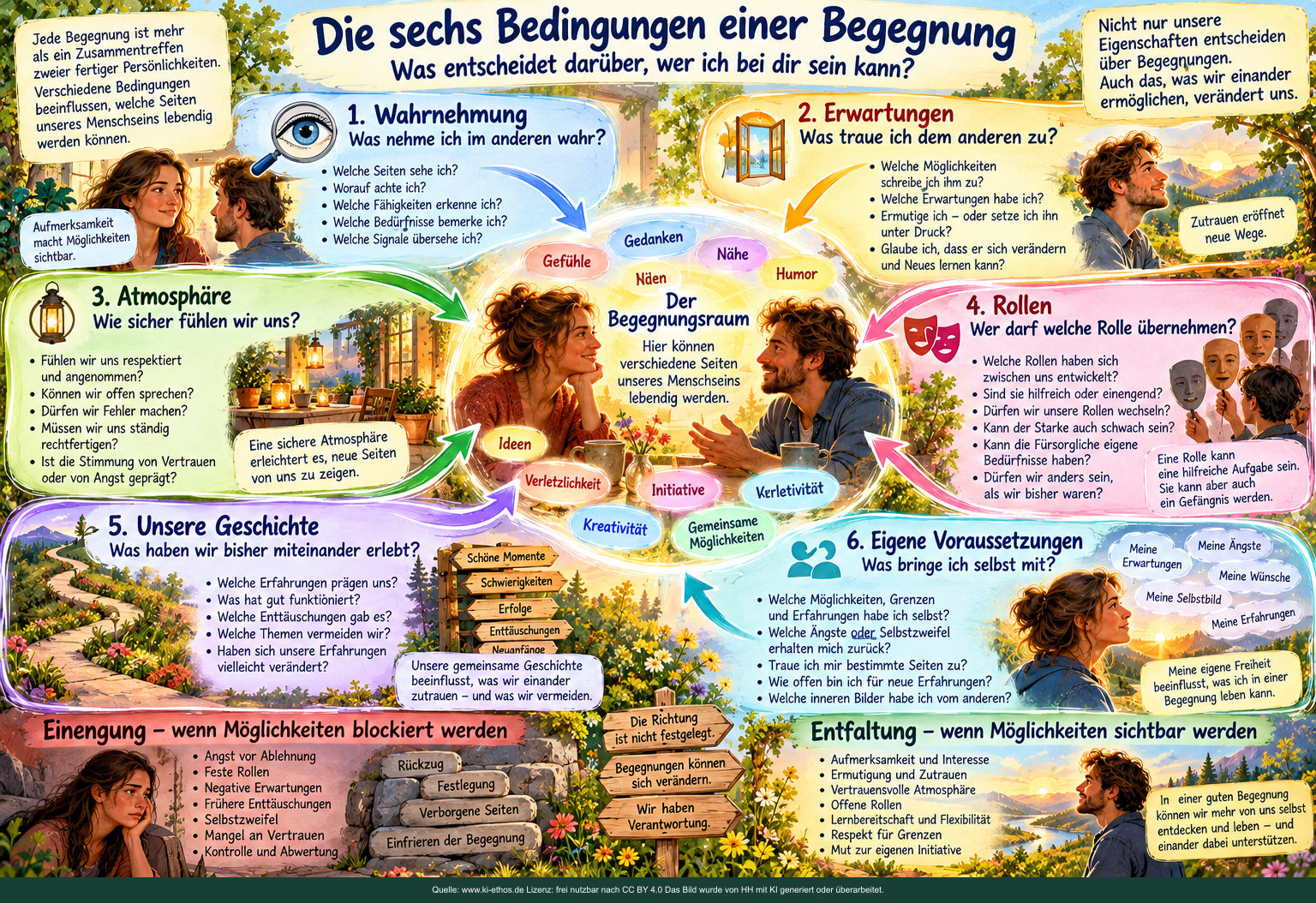Die sechs Bedingungen einer Begegnung. Was entscheidet darüber, wer ich bei dir sein kann? Die sechs Bedingungen einer Begegnung. Was entscheidet darüber, wer ich bei dir sein kann?