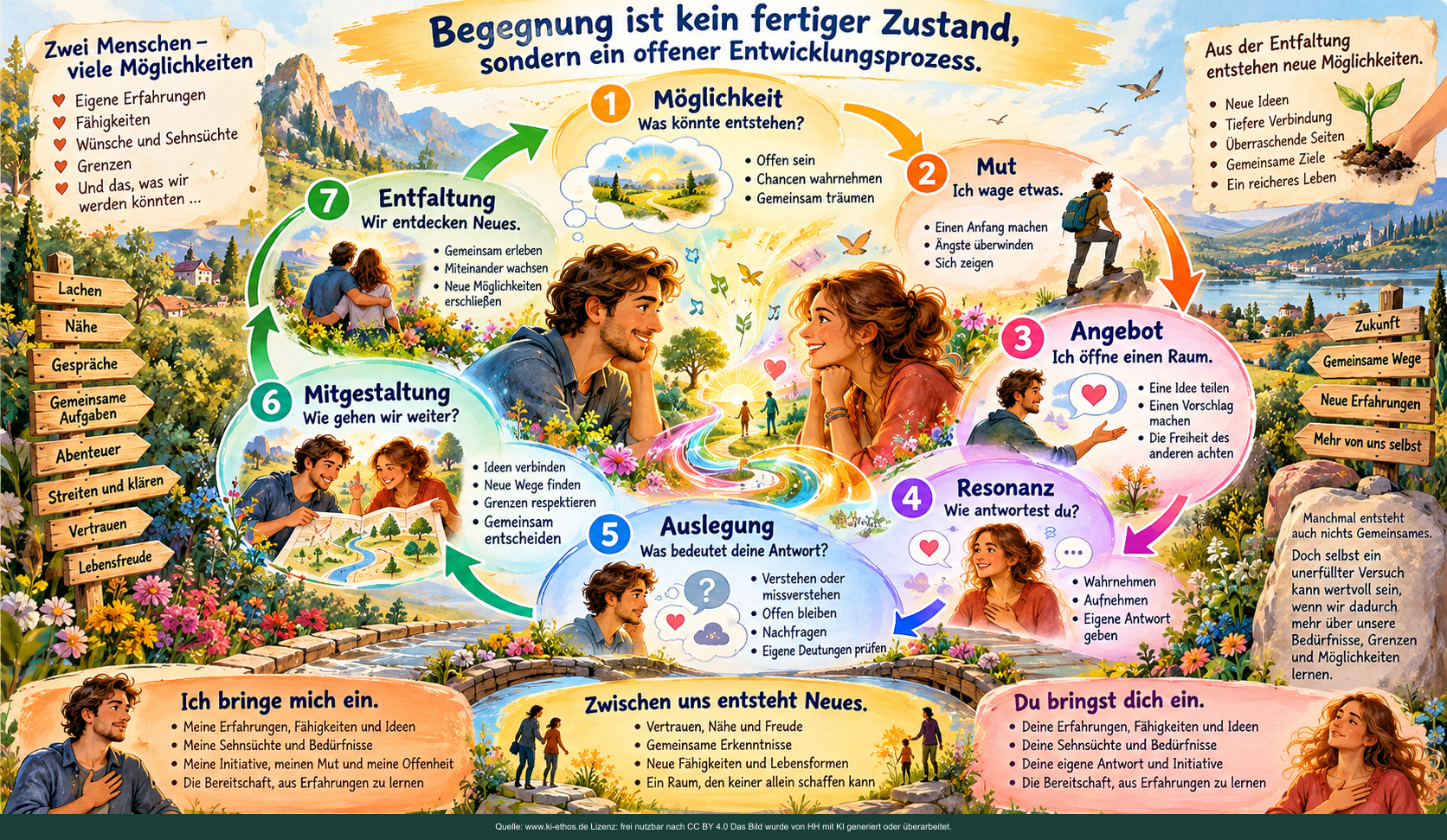 Die lebendige Begegnung – Sieben Schritte. Vom ersten Impuls zur gemeinsamen Entfaltung. Die lebendige Begegnung – Sieben Schritte. Vom ersten Impuls zur gemeinsamen Entfaltung.