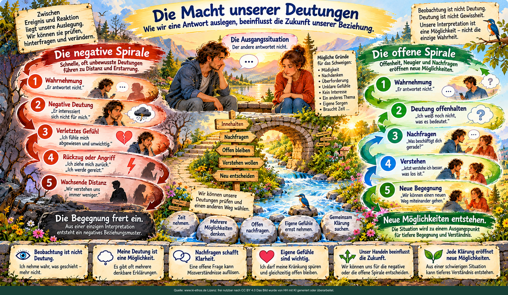 Die Macht unserer Deutungen. Die negative und die offene Beziehungsspirale. Die Macht unserer Deutungen. Die negative und die offene Beziehungsspirale.