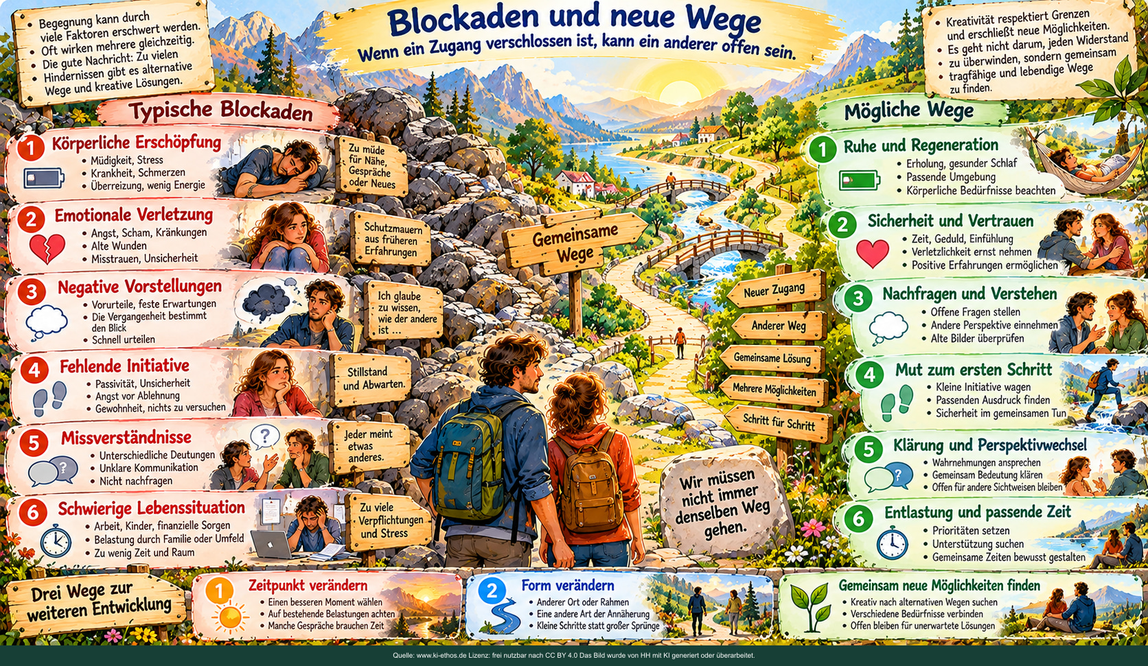Blockaden und neue Wege. Wenn ein Zugang verschlossen ist, kann ein anderer offen sein. Blockaden und neue Wege. Wenn ein Zugang verschlossen ist, kann ein anderer offen sein.