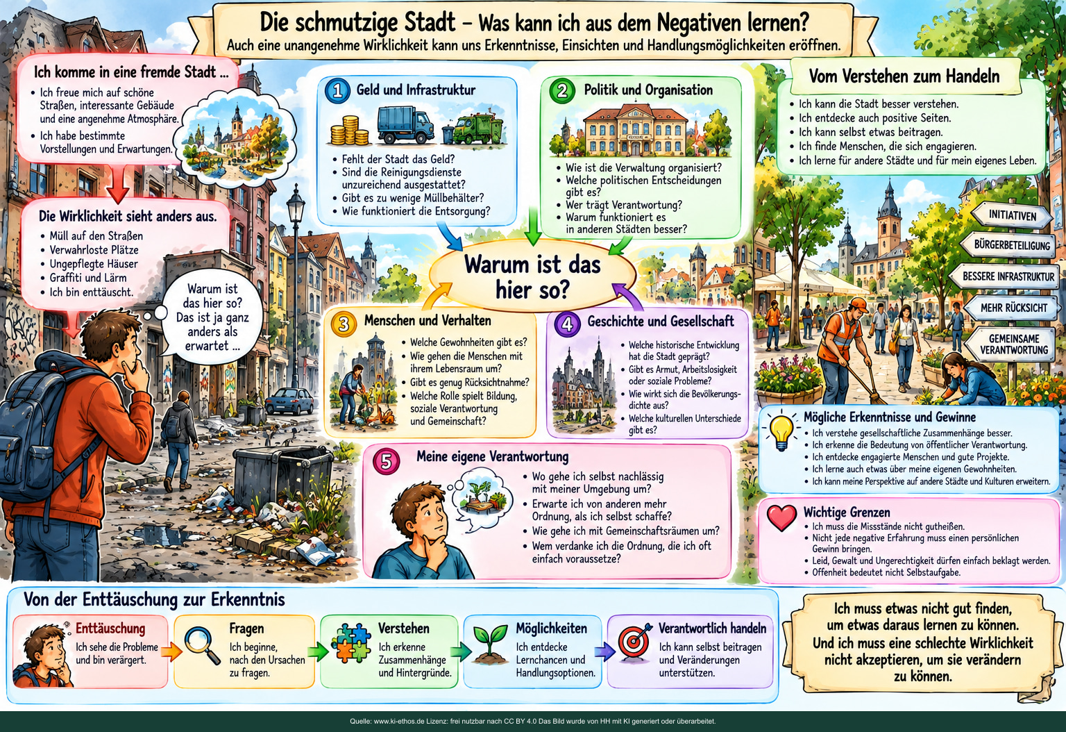 Die schmutzige Stadt. Vom Ärger zur Erkenntnis und Verantwortung. Die schmutzige Stadt. Vom Ärger zur Erkenntnis und Verantwortung.